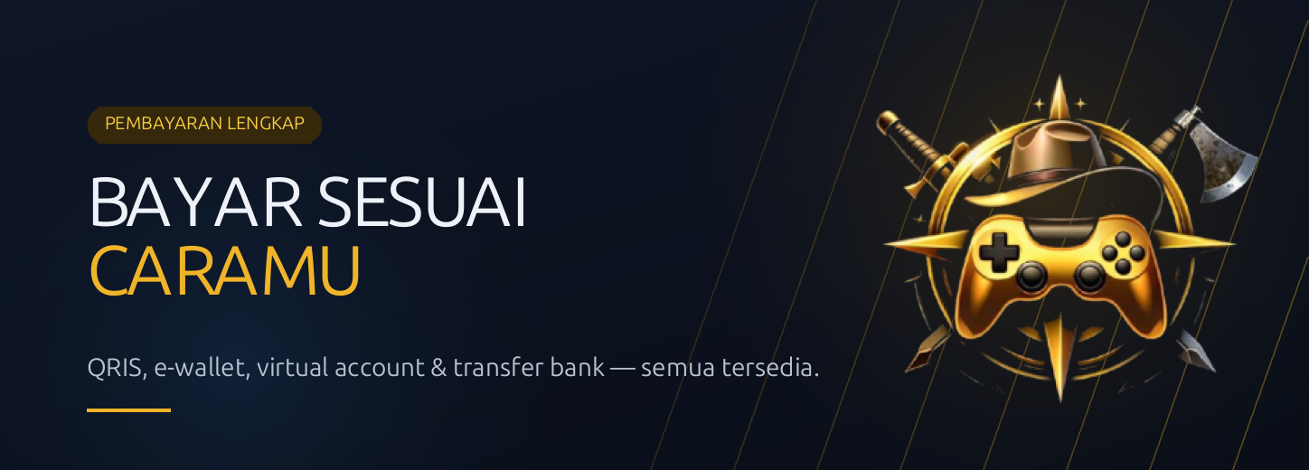 Metode pembayaran lengkap: QRIS, e-wallet, virtual account, dan transfer bank